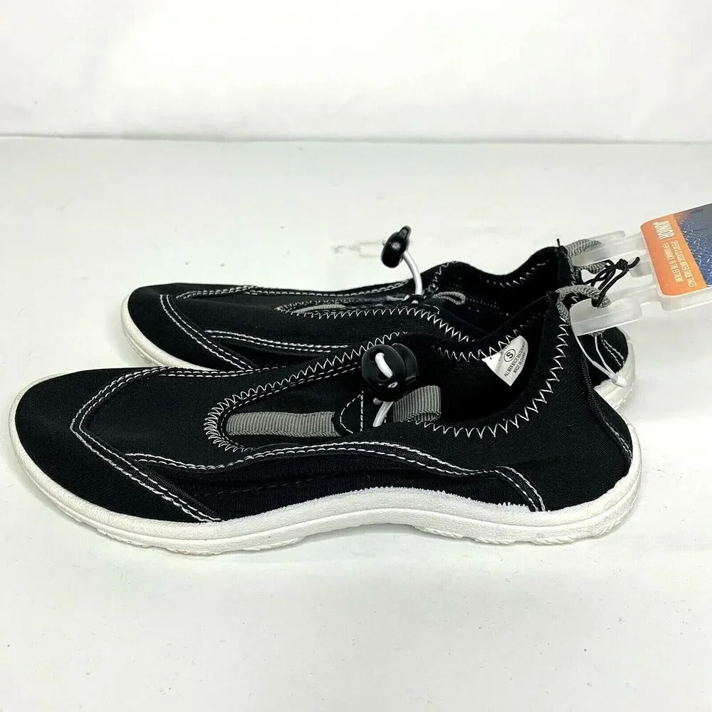 Speedo Jr Youth Water Shoes Size Small 13 - 1 Black Rubber Sole Slip On